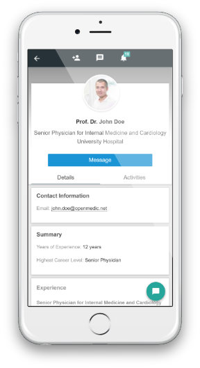 iPhone shows mobile user profile page