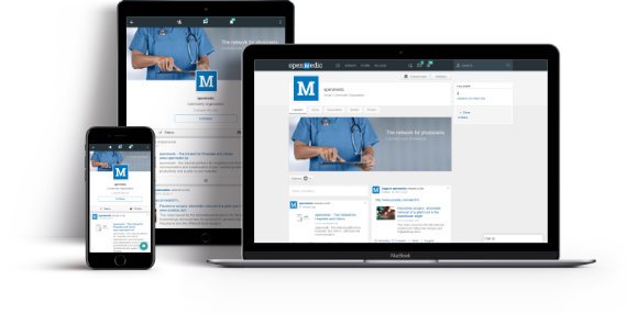 MacBook, iPad, and iPhone show openmedic page